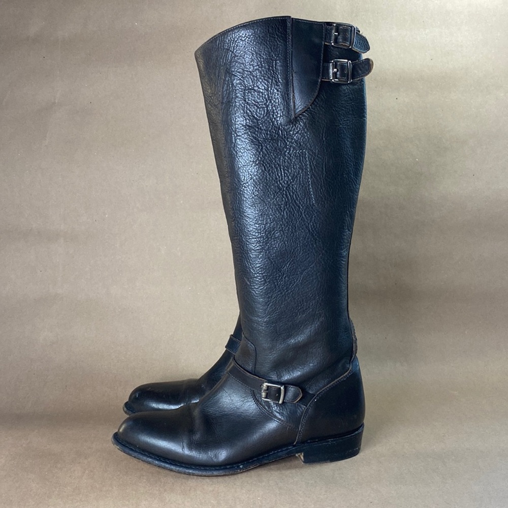 Frye Womens 8 Tall Leather Riding Boots Brown